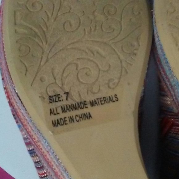 Qupid canvas wedge sandals - size 7 - Picture 6 of 7